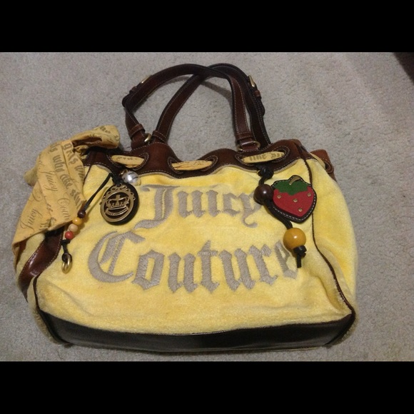 Juicy Couture Handbags - Juicy Couture Yellow Velour